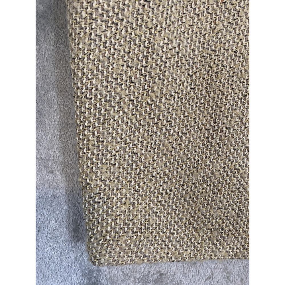 New York & Company Skirt Women 6 Beige Gold Tweed Boucle Pencil Lined Career NWT - Picture 2 of 9